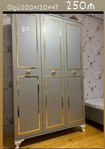 Açılan, 3 qapılı Düz dolab, Qarderob, paltar dolabı