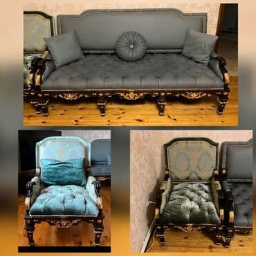 İşlənmiş, Klassik divan, 2 kreslo