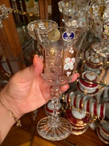 Qədəhlər: Rəng - Qızılı, Xrustal, 6 — 2