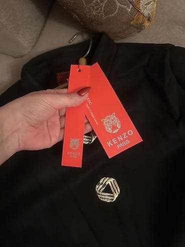 Пиджаки: Qadın şıq pencək – KENZO Paris - Rəng: qara - Model: düz kəsim, qısa — 2