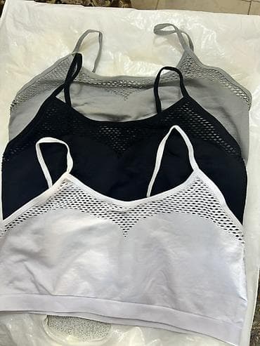 Şəxsi əşyalar: Qadınlar üçün rahat mesh detallı bralet/top - Model: incə rezinli — 1