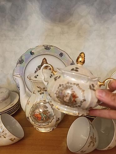 cay: Çay dəsti, rəng - Ağ, Farfor — 2