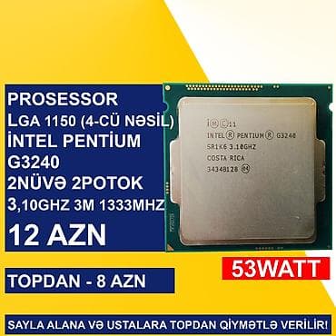 printer islenmis: Prosessorlar “LGA 1150 (4cü nəsil) İntel Pentium” SAYLA ALANA VƏ — 3
