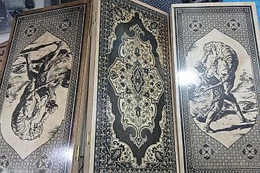 + 3 azn das ve zerler Ağacdan hazırlanmış qravürlü nərd/şamtaxta dəsti