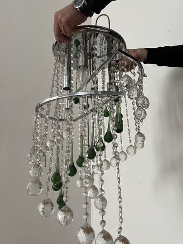 Pərdə və jalüzlər: Çılçıraq, 5 lampa, Şüşə — 2