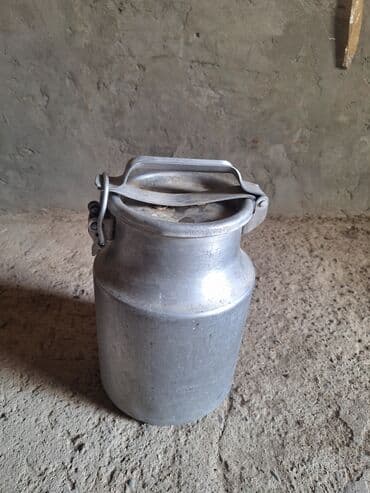 Alüminium süd bidonu - Material: qalın divarlı alüminium - Qapaq