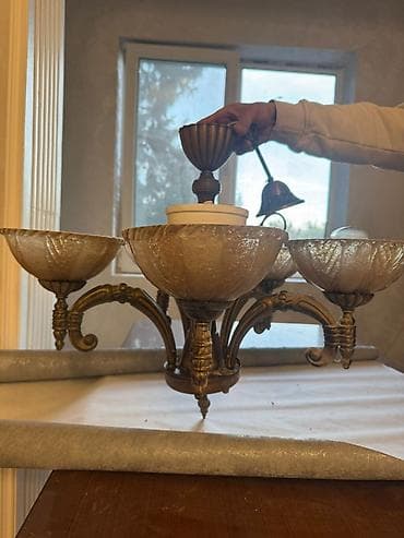 projektor isiq: Çılçıraq, 5 lampa, Metal — 2