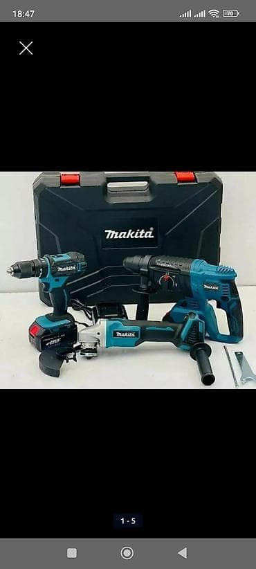 perforator satilir: Makita markalı akkumulyatorlu alətlər dəsti Tərkib: - Zərbəli — 1