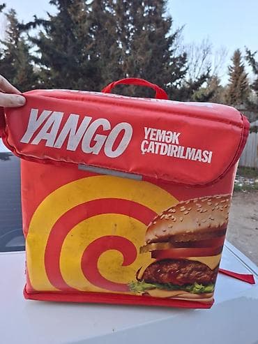 alfa term: Yango “Yemək çatdırılması” termo çantası - Rəng: qırmızı, üzərində — 2