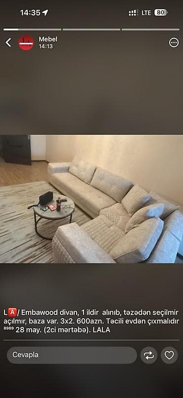 Divanlar: Künc divan, İşlənmiş, Açılmayan, Bazalı, Parça, Çatdırılma yoxdur — 3