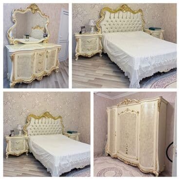 Мебель: Двуспальная кровать, Б/у — 1