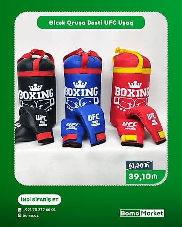 Əlcək Qruşa Dəsti UFC Uşaq Uşaqlar üçün boks dəsti: qruşa (asılqan