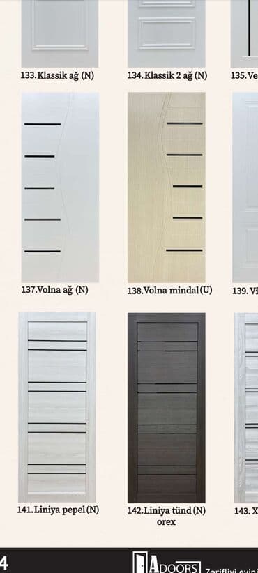sef qap: Məhsul: Otaq qapıları (interyer) Xüsusiyyətlər: - Müasir və klassik — 6