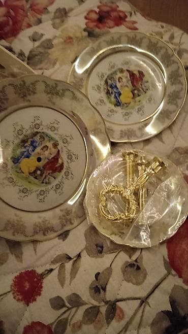 tort m: Tort və şiriniyyat qabı, rəng - Qızılı, Farfor — 2