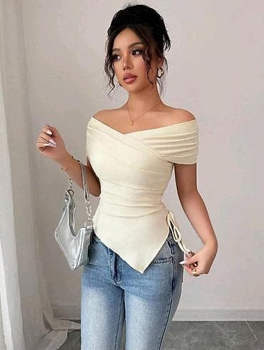 beden kremi: Zərif qadın top kolleksiyası - Modellər: bir çiyindən düşən drapeli — 3