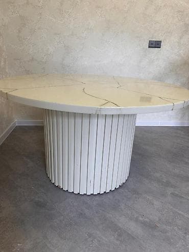 ofis masasi: Qonaq masası, Açılmayan, Mərmər, Yumru masa — 4