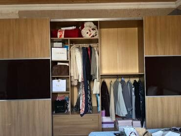 kupe şkaf: Kupe, 4 qapılı Düz dolab, Qarderob, paltar dolabı — 6