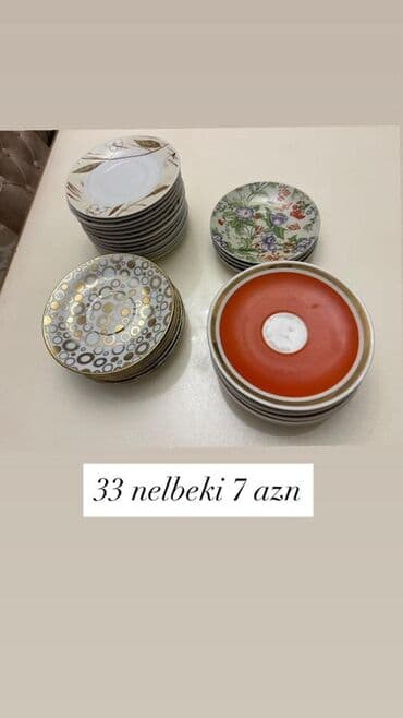 Nəlbəkilər, rəng - Qızılı, Farfor