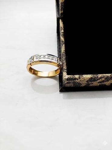 oğlan nişan üzükləri: Nişan, Üzük, Sarı qızıl, 750 Əyar, Brilyant — 3