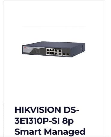 Hikvision DS-3E1310P-SI – 8 port Smart Managed PoE switch - Model