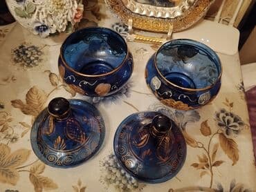 keks qabları: Nahar dəsti, rəng - Bej, Farfor, SSRİ — 8