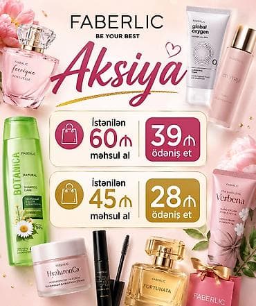 Косметика: FABERLIC gözəllik və qulluq məhsullarında aksiya! Seçim imkanları: - — 1