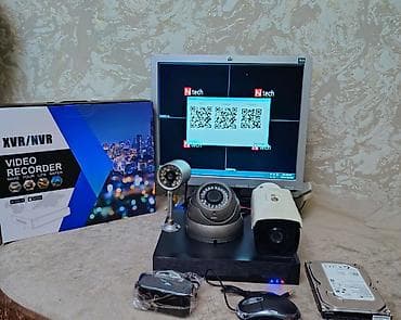 orico hdd box: Monitor DVR 4 çıxışlidir Təzədir Telefondan izləmə 3 ədəd kamera — 1