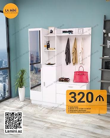 Dəhliz dolabı – laconic və minimalist dizayn - Ölçülər: D 40 × H 200