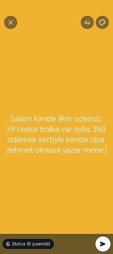 “39 çeska trolka” ilkin odensiz masin olsa xeber edin zehmet olmasa
