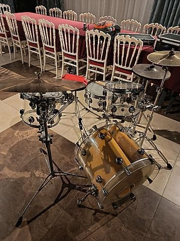 Akustik nağara dəsti – akril (şəffaf) korpusu mapexs durum drums — 2