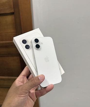 IPhone 16, 128 GB, Ağ, Zəmanət, Simsiz şarj, Face ID lalafo.az -da IPhone 16, 128 GB, Ağ, Zəmanət, Simsiz şarj, Face ID