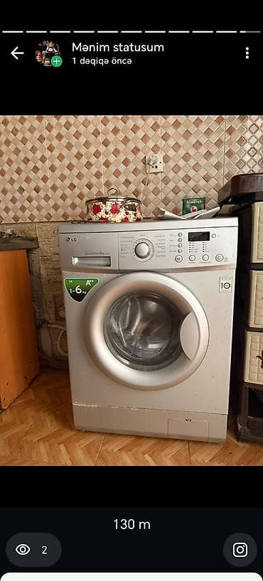 Paltaryuyan maşın LG, 6 kq, Avtomat, Qurutmasız