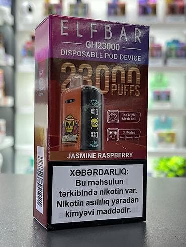 alpha qelyan: Məhsul: Elfbar GH23000 – birdəfəlik pod cihazı Xüsusiyyətlər: - 23000 — 6