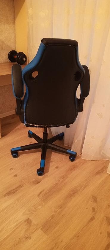kresli: Oyun/ofis kreslosu – qara-mavi dizayn - Idman üslubunda ergonomik — 1