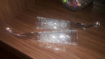 dekorativ yumurta: Xrustal buynuz 2 ədəd. Qədim çex xrustal — 1