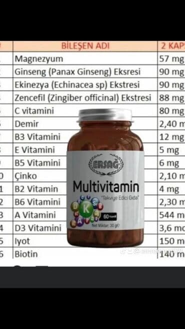 siberian d vitamini: Vitaminlər və BAƏ — 1