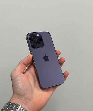 IPhone 14 Pro, 128 GB, Deep Purple, Zəmanət, Simsiz şarj, Face ID