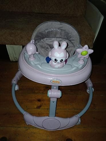Uşaq gəzdirəcəyi (Babywalker) – çəhrayı rəngdə, oyun paneli ilə — 3