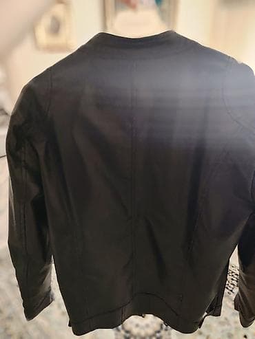 Üst geyimləri: Tam yeni dəri kurtka! - Rəng: qara - Yaxa: düyməli bantlı — 3