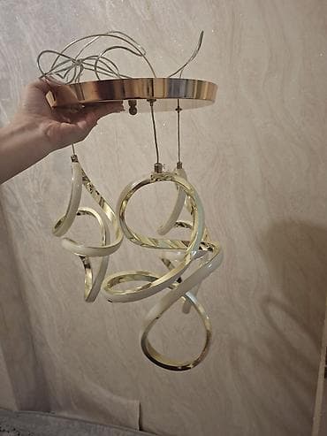 Stol lampaları: Led Çılçıraq, 3 lampa, Metal — 3