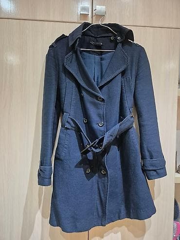 Плащ, Zara, M, цвет - Синий — 1