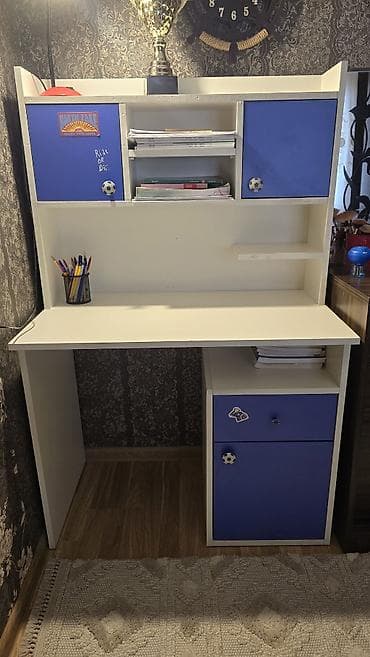 makyaj ucun masa: Oğlan və qız üçün, Siyirməli, Yazı masası, Stulsuz — 6