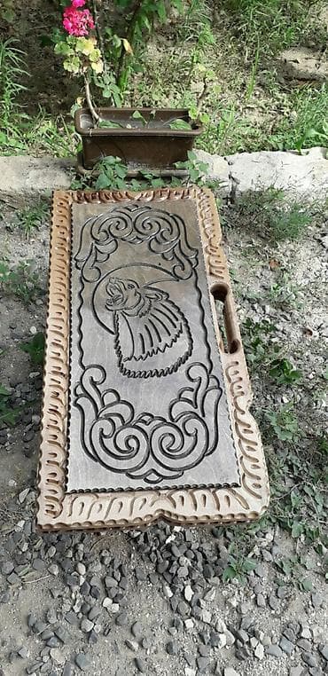Əl işı taxta nərd/şammat dəsti - Material: bərk ağac (tam taxta — 6