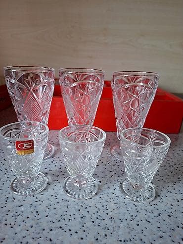 lala.fo posuda: Qədəhlər, Şüşə, 12 ədədli dəst — 4