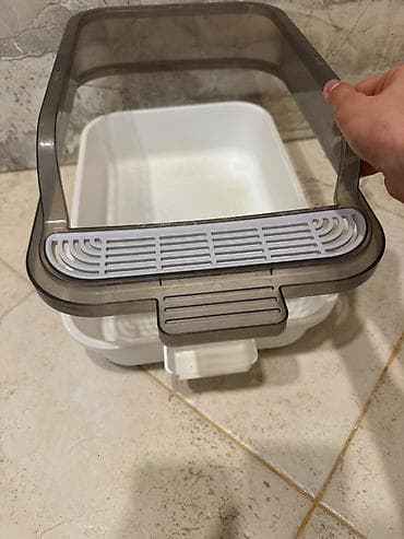 ev sicani: Məhsul: Qapılı pişik tualeti (açıq tip, keçidli üst hissə ilə) — 1