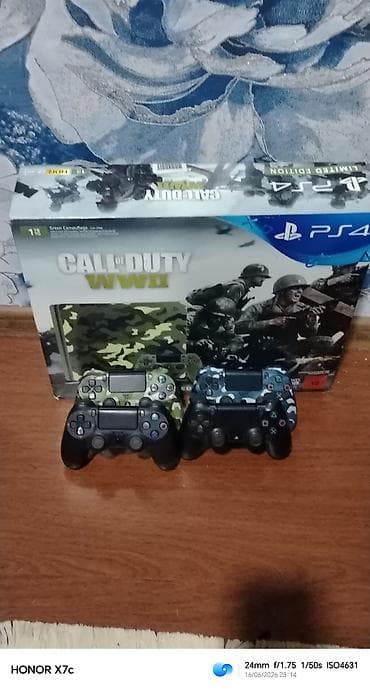ps 4 slim: PlayStation 4 – Call of Duty: WWII Limited Edition (Green Camouflage) — 1