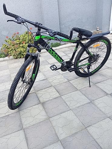 Спортивные велосипеды: Çox az sürülüb MTB dağ velosipedi – Odiosa markalı, qara-yaşıl dizayn — 4