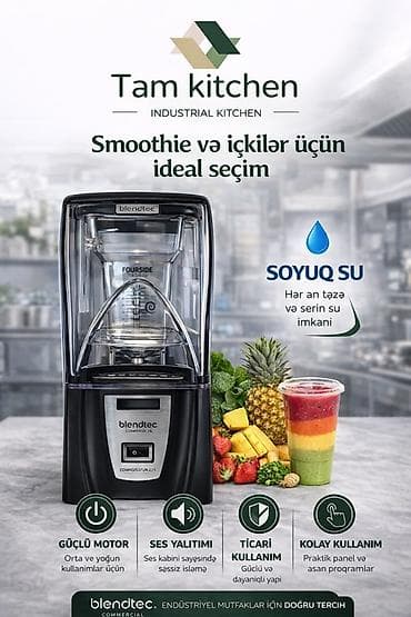 Blendtec Connoisseur 825 kommersiya blenderi – smoothie və içkilər