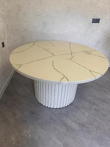 ofis masasi: Qonaq masası, Açılmayan, Mərmər, Yumru masa — 1