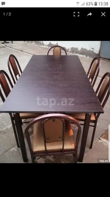 2ci el metbex mebel: Kvadrat masa, Mətbəx üçün, 4 nəfər, Açılmayan, Zəmanətsiz — 22